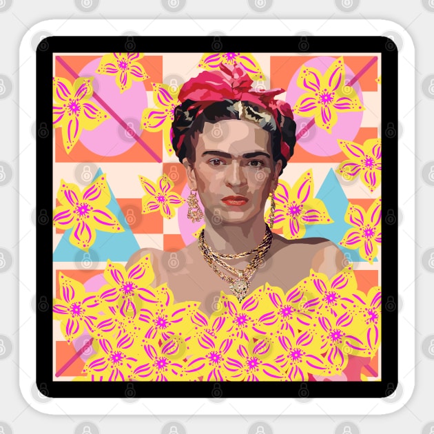 Frida Sticker by Lynndarakos